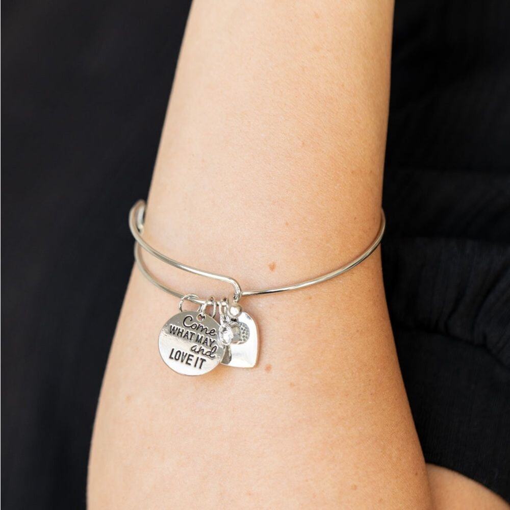 Come What May and Love It Silver Bracelet (94)